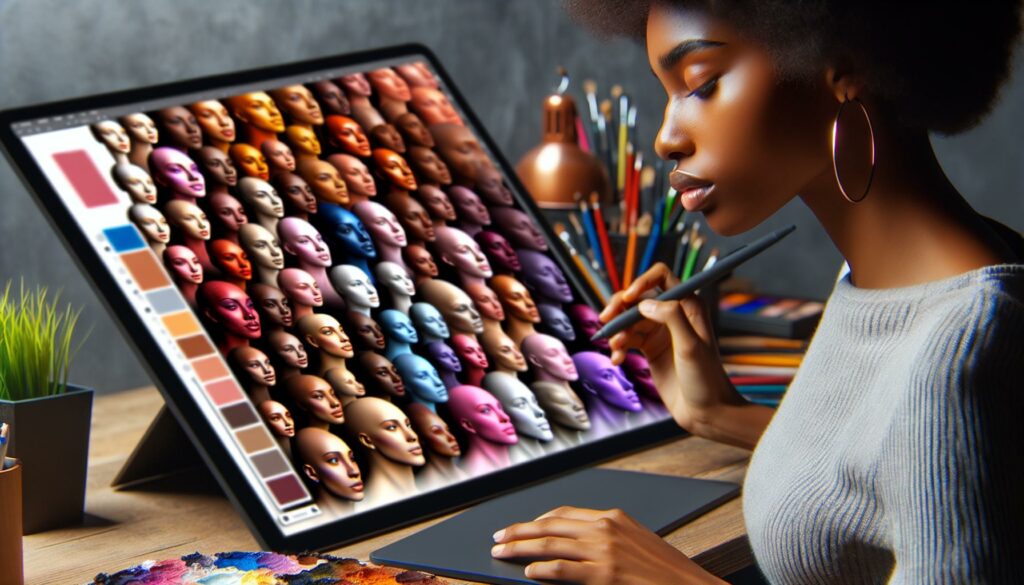 digital art skin color palette